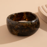 Vintage Irregular Dyeing Bracelet Round Wide Face Acrylic Bracelet for Women - V.I.P Digital Presence