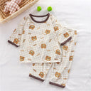 hibobi 2-Piece Children Air-Conditioning Clothing Summer Home Clothes Three-Quarter Sleeve Underwear Set Baby Pajamas Tracksuit - V.I.P Digital Presence