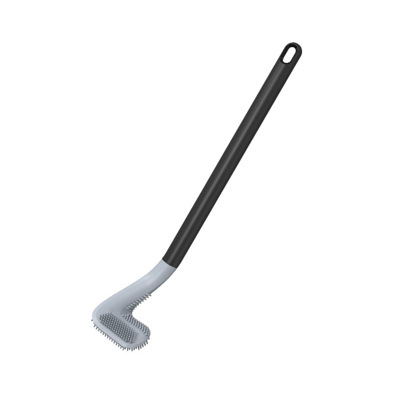 Silicone Toilet Brush Non-slip Long Handle Toilet Cleaning Brush Toilet Cleaning Brush Bendable Silicone TPR Brush Head Bathroom - V.I.P Digital Presence