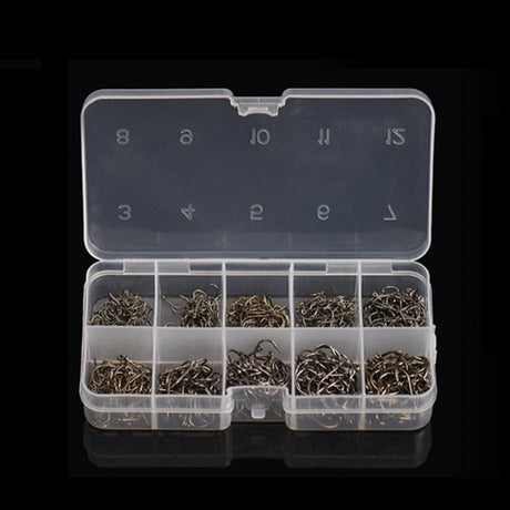 LEO 600PCS/BOX High Carbon Steel Fishing Hooks Sharp Barbed Circle   3#-12# - V.I.P Digital Presence