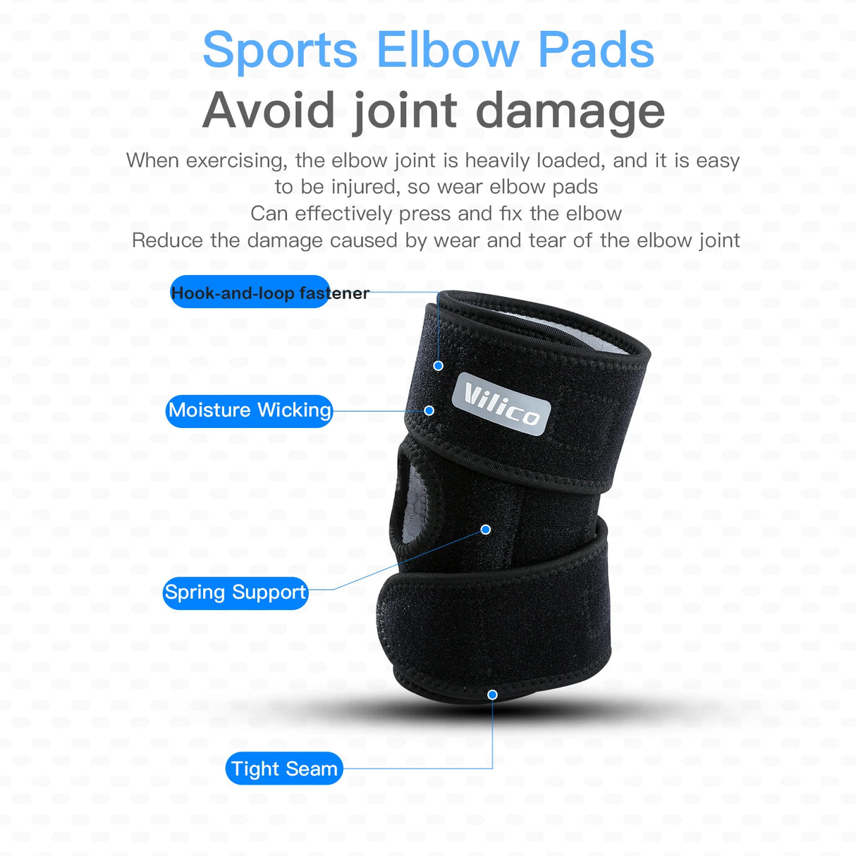 Outdoor fitness soccer bike elbow guard with spring support, breathable pressure fixing protective gear - V.I.P Digital Presence