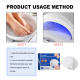 Dispositivo de fototerapia de uñas puro, repara uñas rotas, engrosa y aclara las uñas, limpia suavemente las uñas grises y cuida las uñas.