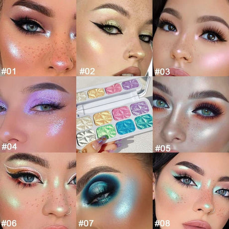 Macaron Chameleon 8 colors Eye Shadow Plate Eyes Makeup High Pigmented Matte Shimmer   Eyeshadow - V.I.P Digital Presence