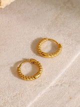 18K Gold-Plated Stainless Steel Huggie Earrings - V.I.P Digital Presence