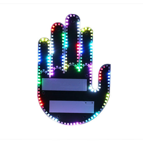 Funny Gift Gesture LED Car Middle Finger Back Window Car Sign LED Hand Novelty Car Interior Decoration Suspension In The Car - V.I.P Digital Presence