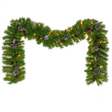 Christmas Tree Artificial Christmas 4-piece Set, including flower wreath, flower wreath, and 2 entrance trees, with LED lights - V.I.P Digital Presence