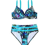Gather floral swimsuits bikini swimsuits - V.I.P Digital Presence