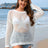 Openwork Dropped Shoulder Cover Up - V.I.P Digital Presence