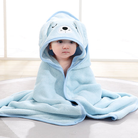 New Spring And Autumn Baby Swaddle Towel Cute Cartoon Hug Quilt Coral Fleece Hooded Bath Towel - V.I.P Digital Presence