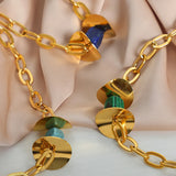 Natural Stone Pendant Titanium Steel Necklace - V.I.P Digital Presence