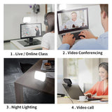 Mini Video Light Conference Live Streaming Kit Webcam Vlog Photography Fill Lamp Selfie Adjustable Portable LED Luz Microphone