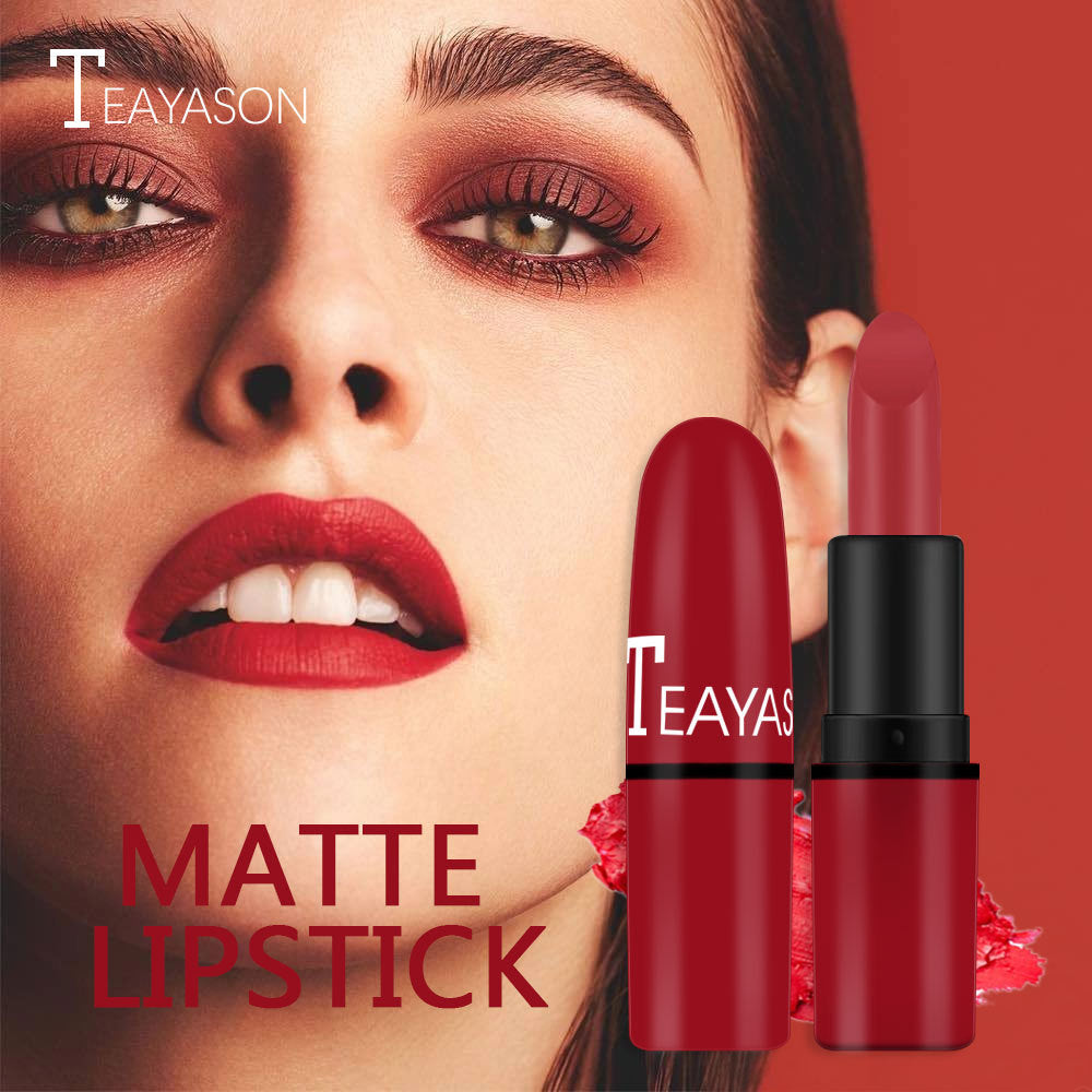 Matte Lipstick Bean Paste Plum Color Sexy Red Nude Beige Brown Red Bullet Lipstick - V.I.P Digital Presence
