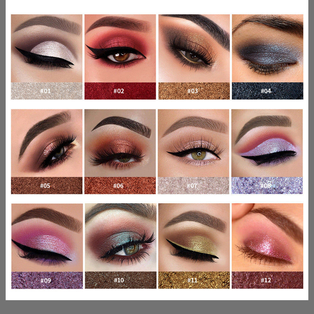 HANDAIYAN Makeup Eye Shadow Monochromatic Polarized Pearlescent Non-Smudge Eye Shadow Cream Easy To Color - V.I.P Digital Presence