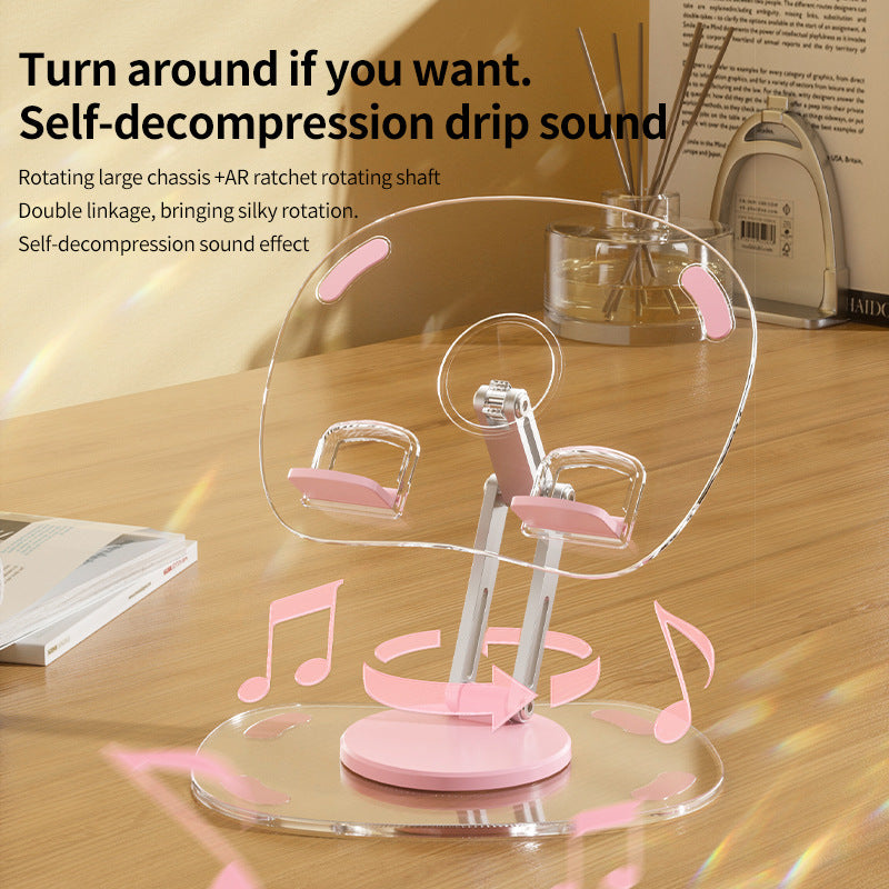 Multi functional adjustable lifting creative mobile phone support stand, desktop live streaming 360 ° rotating tablet stand, universal - V.I.P Digital Presence