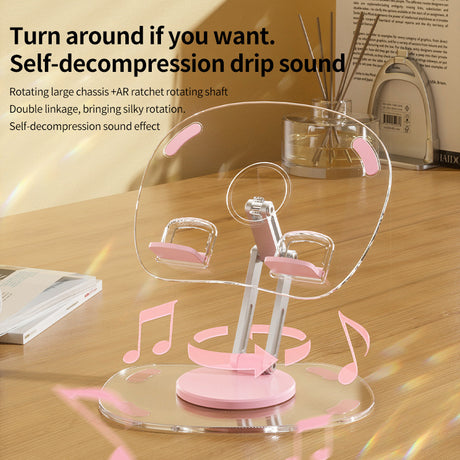 Multi functional adjustable lifting creative mobile phone support stand, desktop live streaming 360 ° rotating tablet stand, universal - V.I.P Digital Presence