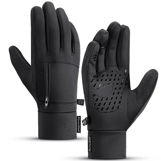 Outdoor warm cold windproof riding gloves touch screen windproof and anti-skid women's velvet full finger gloves - V.I.P Digital Presence