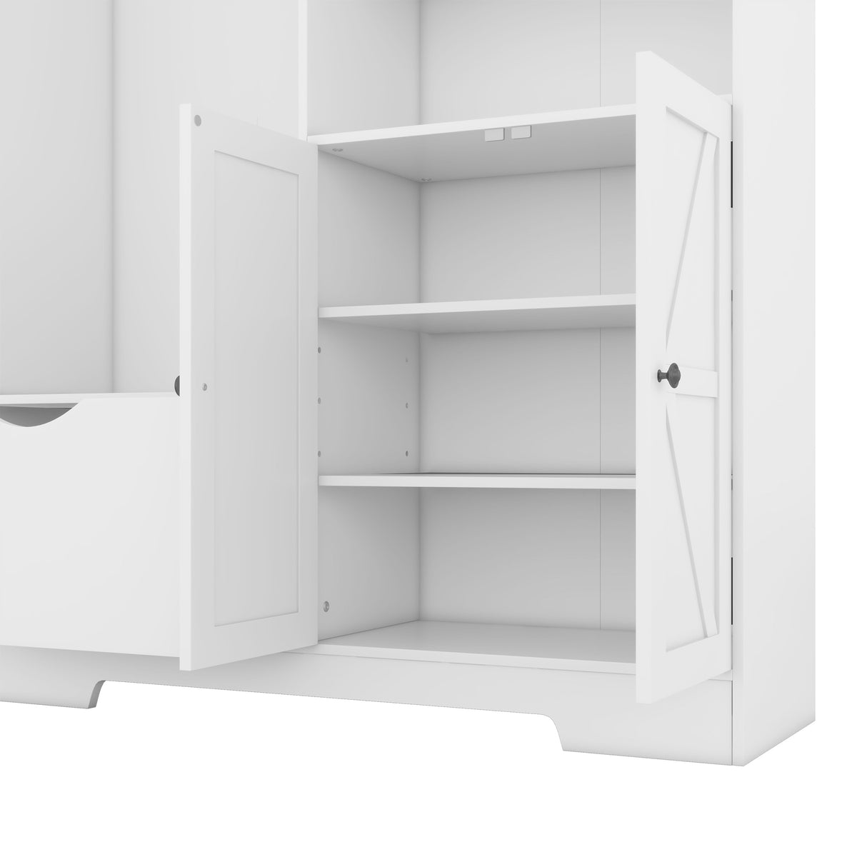 Multi-functional Hall Tree with Storage Shelves Drawers Cabinet Elegant Hallway Shoe Cabinet with Bench Modern Coat Rack White - V.I.P Digital Presence