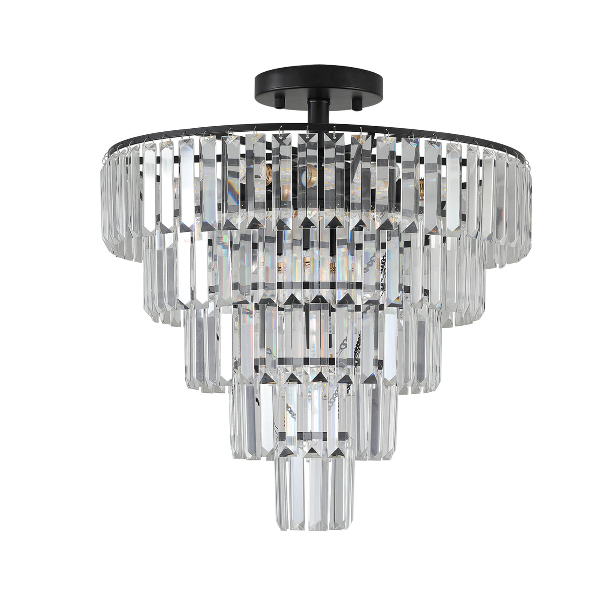 Black large crystal chandelier, modern style chandelier, dining room, living room, bedroom - V.I.P Digital Presence