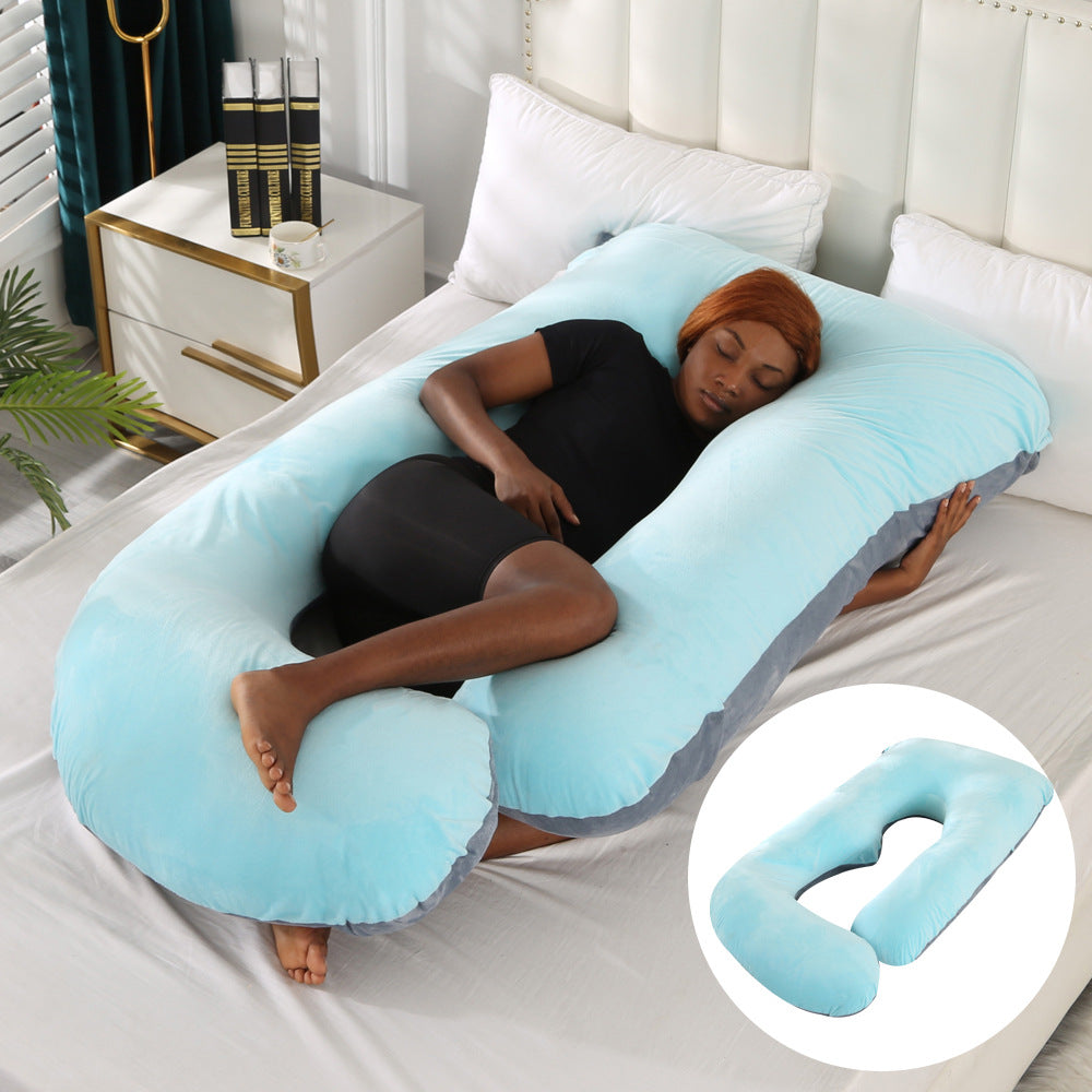 Pregnant women's pillow waist protection side sleeping slope pillow J-shaped pregnancy sleeping pillow - V.I.P Digital Presence