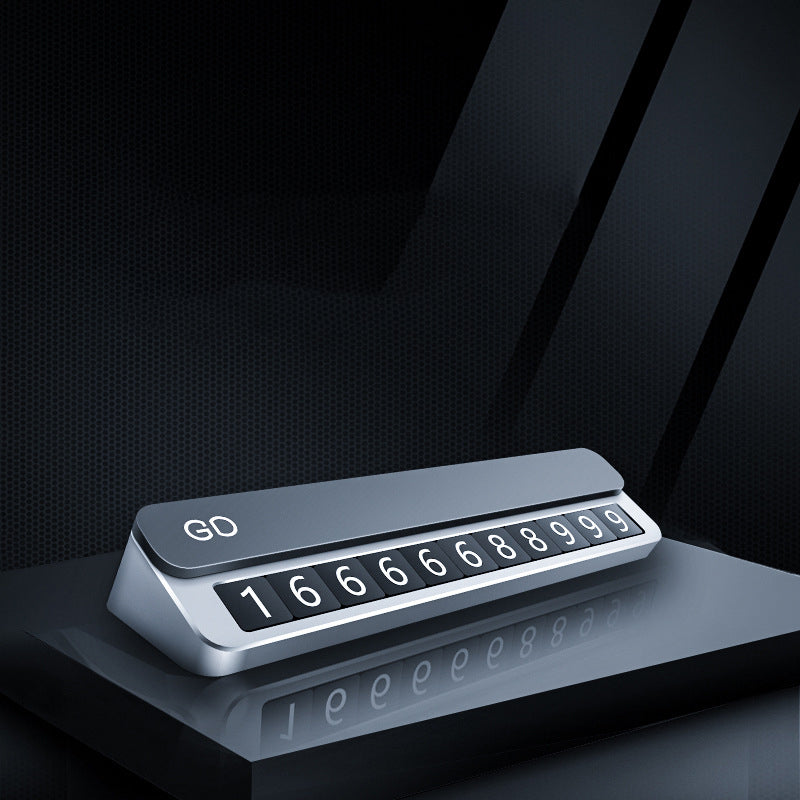 Parking Plate Phone Number Plate Car Car Parking Card Aluminum Alloy High Quality Simple High Temperature Resistance - V.I.P Digital Presence
