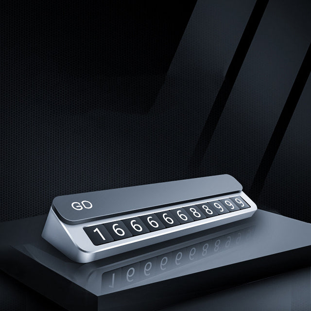 Parking Plate Phone Number Plate Car Car Parking Card Aluminum Alloy High Quality Simple High Temperature Resistance - V.I.P Digital Presence