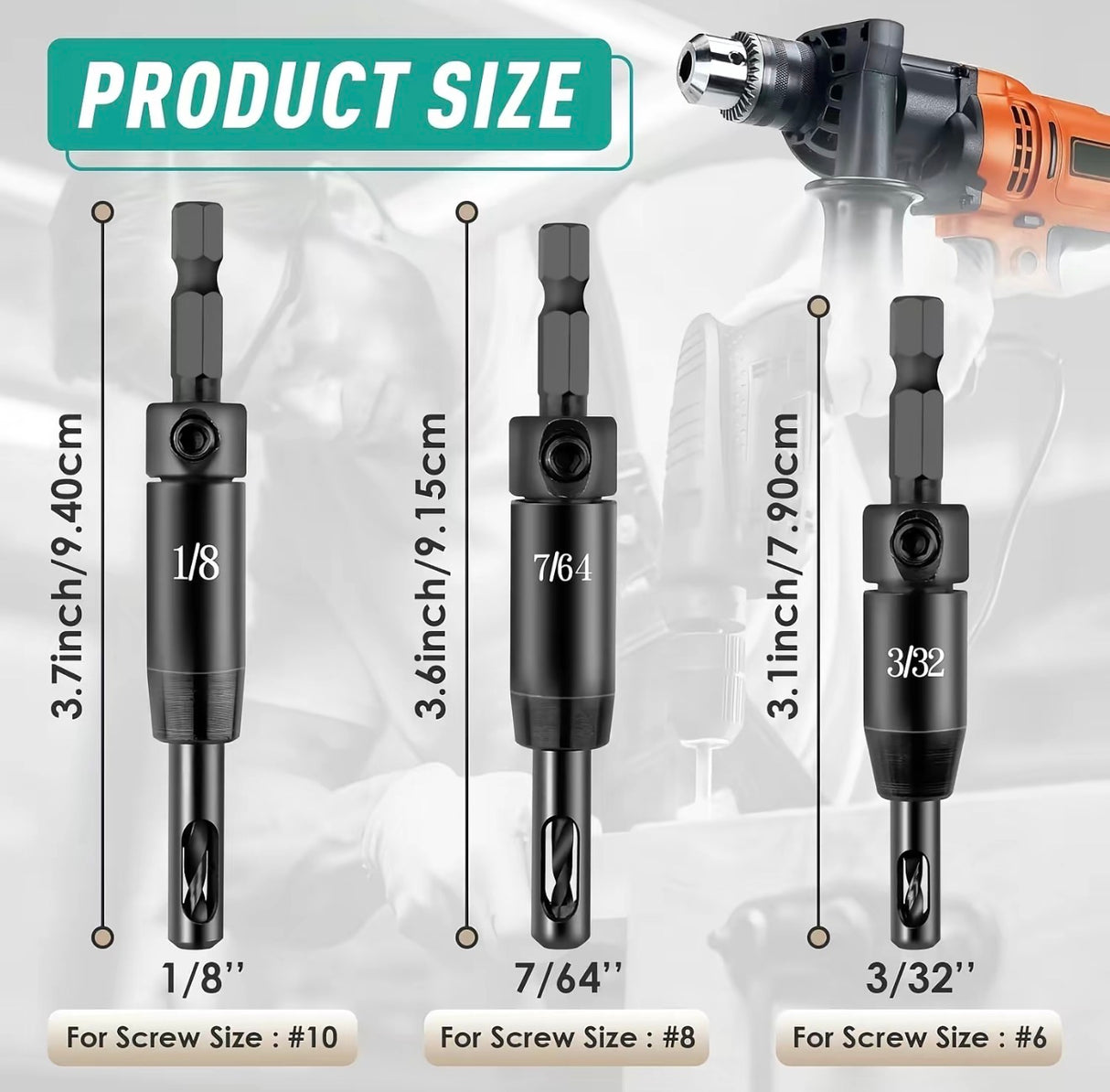 CenterDrill Hinge Drill Bit Set