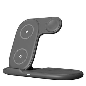 Folding 3-in-1 wireless charger suitable for iPhone earphones, watches, wireless fast charging phone holder - V.I.P Digital Presence