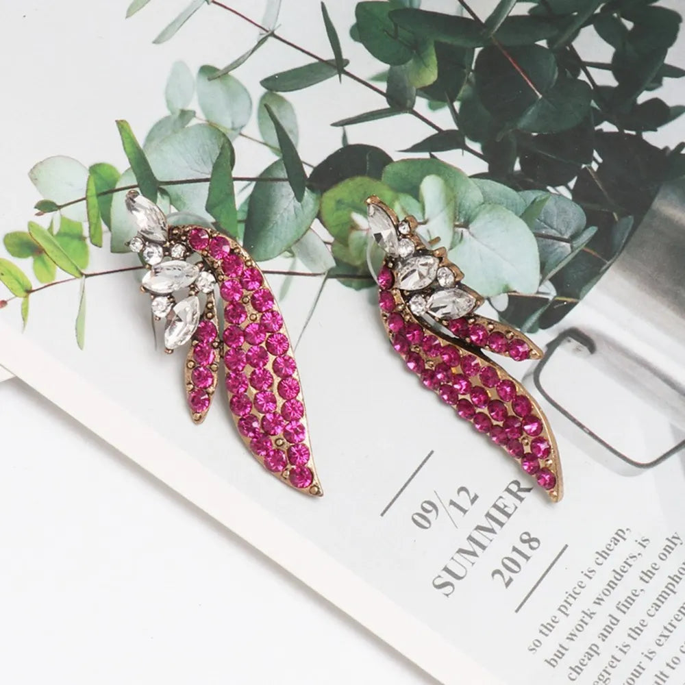 Alloy Glass Stone Stud Earrings - V.I.P Digital Presence