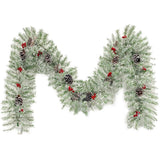 Pre-lit Xmas Tree Artificial Christmas 4-Piece Set,Garland, Wreath and Set of 2 Entrance Trees X-mas - V.I.P Digital Presence