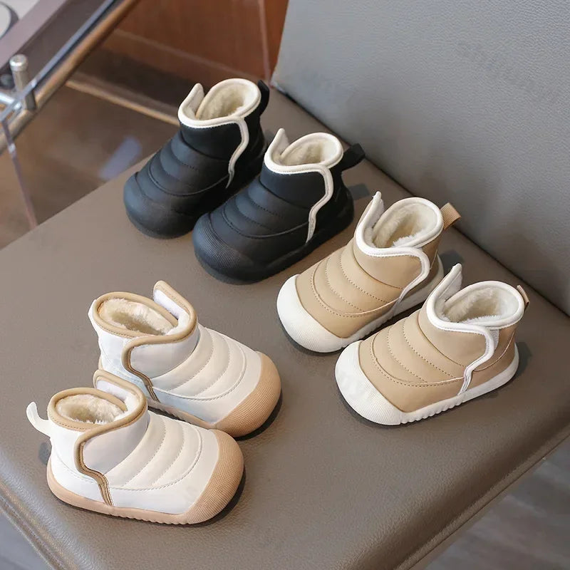 Autumn Winter Children Snow Boots Baby Girls Boys Boots Soft Sole Non-slip Infant Toddler Shoes Outdoor Thick Plush Kids Boots - V.I.P Digital Presence
