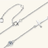 Cross 925 Sterling Silver Moissanite Necklace - V.I.P Digital Presence