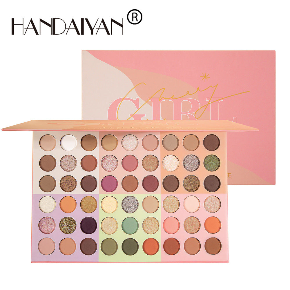HANDAIYAN Popular 54 Color Eyeshadow Palette Earth Color Pearlescent Matte Glitter Powder Eye Shadow - V.I.P Digital Presence