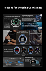GS ultimate full touch screen smartwatch sports running Bluetooth call bracelet - V.I.P Digital Presence