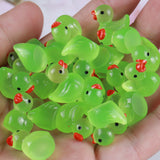 Resin luminous cartoon three-dimensional cute cartoon duck DIY car ornament keychain micro landscape hair clip decoration - V.I.P Digital Presence