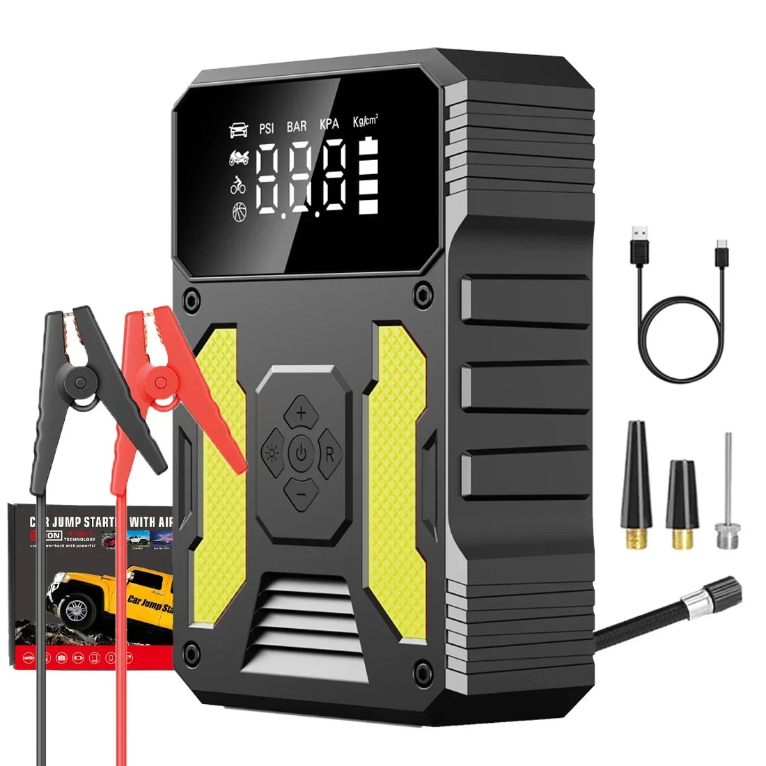 12V Lithium  Booster Jump Starter and Air Compressor - V.I.P Digital Presence