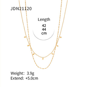 Double layered tassel necklace French fashion niche collarbone chain light luxury niche design necklace - V.I.P Digital Presence