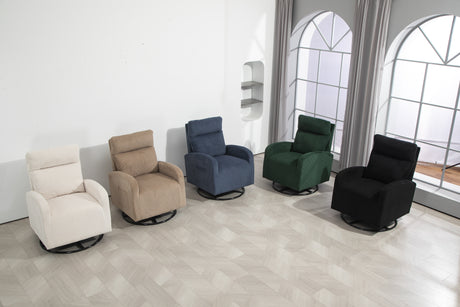 JiaDa Upholstered Swivel Glider.Flannel fabric.Rocking Chair for Nursery in Beige.Modern Style One Left Bag - V.I.P Digital Presence