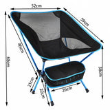 Travel Ultralight Folding Chair Superhard High Load Outdoor Camping Chair Portable Beach Hiking Picnic Seat Fishing Tools Chair - V.I.P Digital Presence
