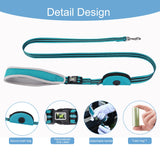 Nylon Combat Padded Leads Dog Leash with Double Padded Handles with Built in Poop Bag Holder Dispenser - V.I.P Digital Presence