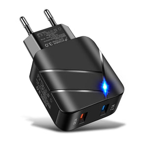 Dual USB QC3.0+2.1A Multi Port Mobile Phone Charger - V.I.P Digital Presence