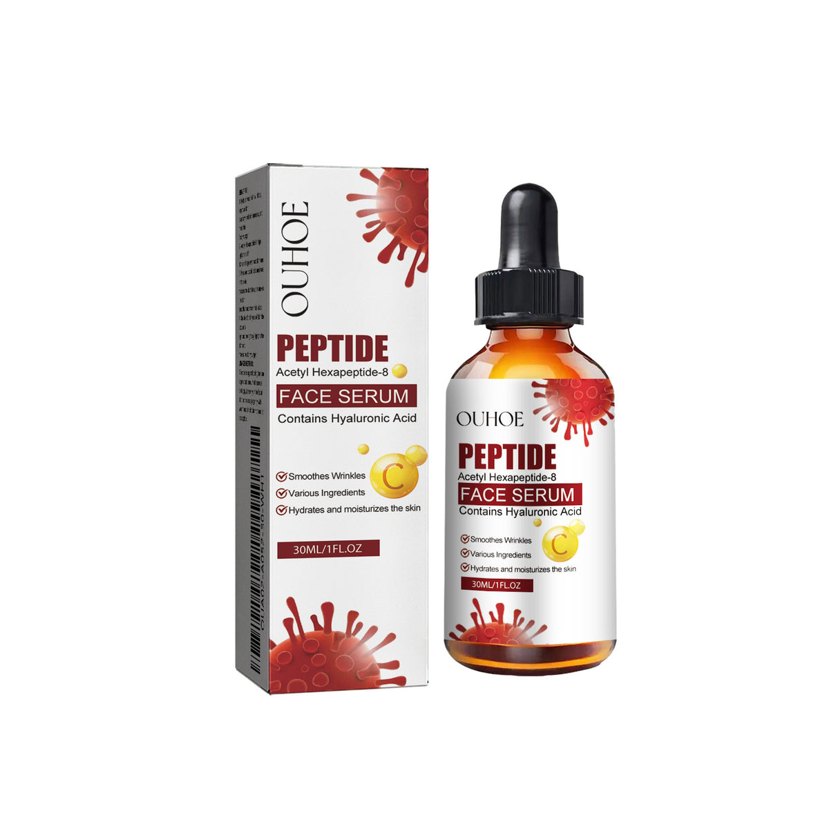 Peptide Face Serum, Fade Out Fine Lines On Your Forehead Skin Moist Hydrating Anti-Aging Essence - V.I.P Digital Presence