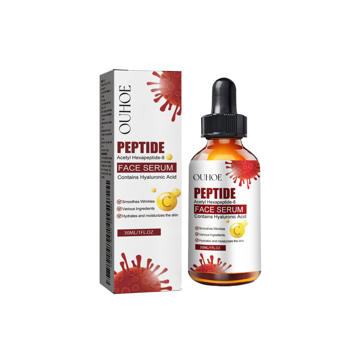 Peptide Face Serum, Fade Out Fine Lines On Your Forehead Skin Moist Hydrating Anti-Aging Essence - V.I.P Digital Presence