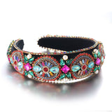 Super Sparkling Colored Diamond Pearl Baroque Retro Women's Sponge Head Hoop - V.I.P Digital Presence
