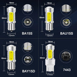 NLpearl 2x Signal Lamp 1156 LED BA15S P21W BAU15S PY21W Auto Turn Signal Light 12V COB 1157 BAY15D P21/5W LED Brake Stop Lamps - V.I.P Digital Presence