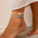 Conch Rice Bead Anklet Multi Layer Beach Foot Accessories Hot Selling Ocean Star Resort Foot Chain Set - V.I.P Digital Presence