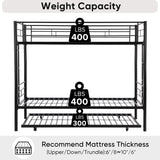 Twin bunk bed frame with trailer, metal bunk bed with sturdy guardrail and side ladder, can be divided into two beds, black - V.I.P Digital Presence
