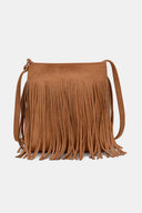 Suede Fringe Shoulder Bag - V.I.P Digital Presence
