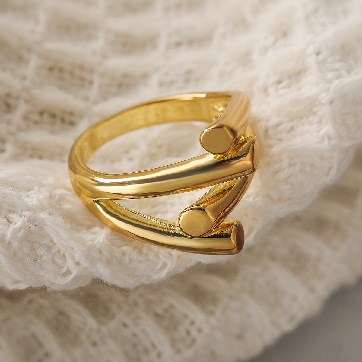 Simple and personalized smooth irregular geometric ring for women niche and versatile ring - V.I.P Digital Presence