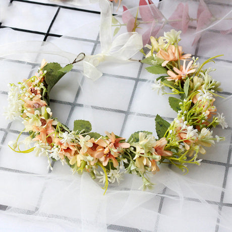 Forest women's floral wreath fresh little daisy princess sweet headband spring photo headband - V.I.P Digital Presence