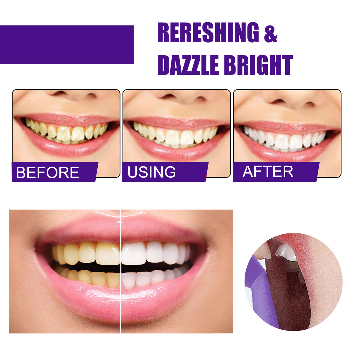 v34 Brightening Tooth Toothpaste, Whiten Teeth Correct Yellow Teeth Clean Stains Mouth Cleaning Toothpaste - V.I.P Digital Presence